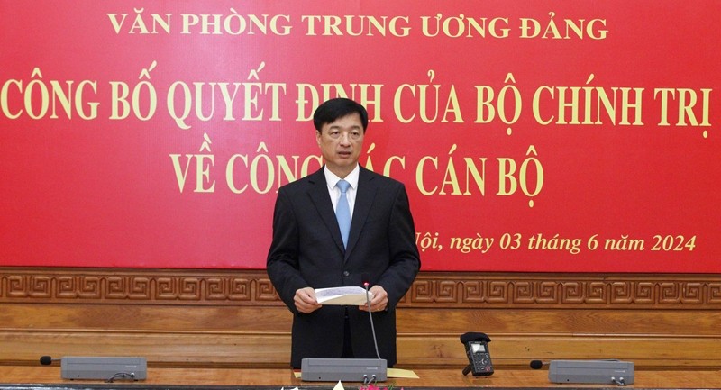 Thượng tướng Nguyễn Duy Ngọc ph&aacute;t biểu nhận nhiệm vụ. Ảnh: B&aacute;o Đảng Cộng Sản Việt Nam