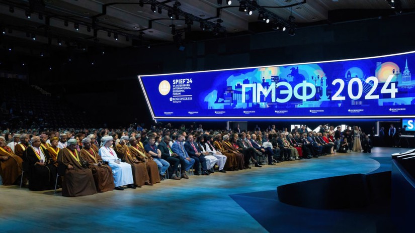Một sự kiện tại Diễn đ&agrave;n 555Win login đăng nhập quốc tế St. Petersburg (SPIEF) lần thứ 27, Nga. Ảnh: RT