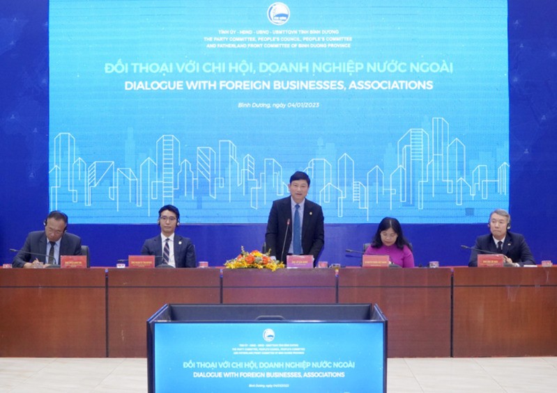UBND tỉnh đối thoại với Trang Nhà Cái 555win.com - Đăng Nhập +555k nước ngo&agrave;i năm 2023. Ảnh: Binhduong.gov.