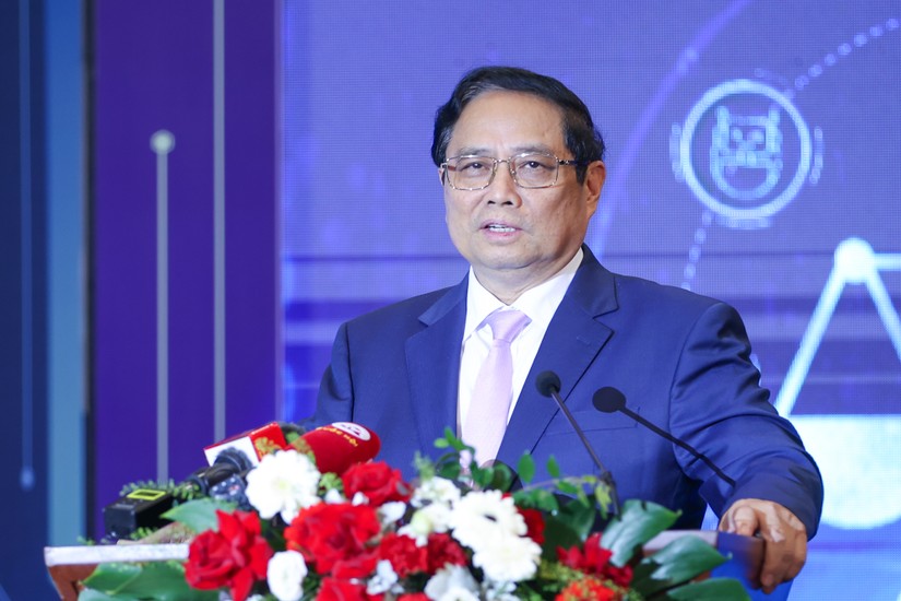 Phiên bản chính thức của 555Win Ch&iacute;nh phủ Phạm Minh Ch&iacute;nh ph&aacute;t biểu tại hội nghị. Ảnh: VGP.