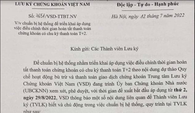 Xem xét áp dụng chu kỳ thanh toán T+2 cho nhà đầu tư 555Win phien bạn Chính Thức từ 29/8