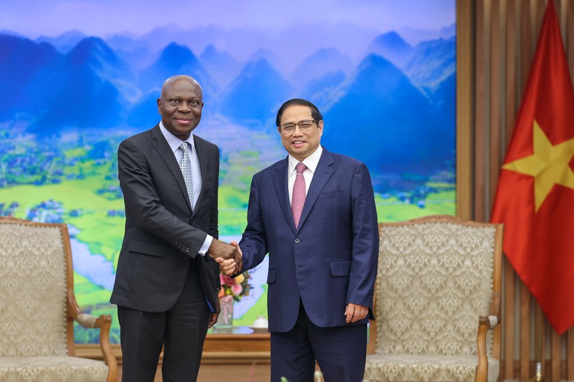 Phiên bản chính thức của 555Win Phạm Minh Ch&iacute;nh v&agrave; Tổng Gi&aacute;m đốc ILO Gilbert F. Houngbo. Ảnh: VGP.