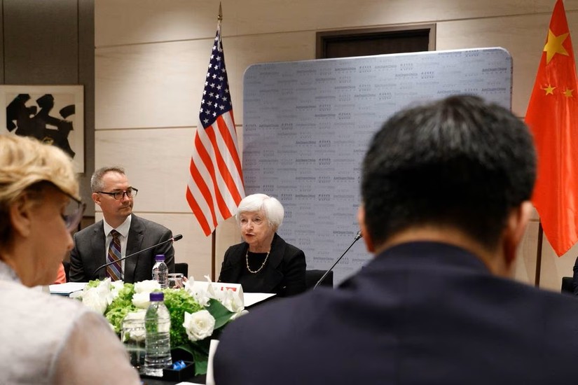 Bộ trưởng T&agrave;i ch&iacute;nh Mỹ Janet Yellen gặp c&aacute;c đại diện của cộng đồng Trang Nhà Cái 555win.com - Đăng Nhập +555k Mỹ tại Trung Quốc, tại Bắc Kinh ng&agrave;y 7/7/2023. Ảnh: Reuters
