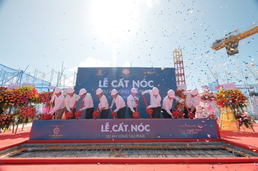Lễ cất n&oacute;c dự &aacute;n Vung Tau Pearl do Hưng Thịnh Incons l&agrave;m tổng thầu.