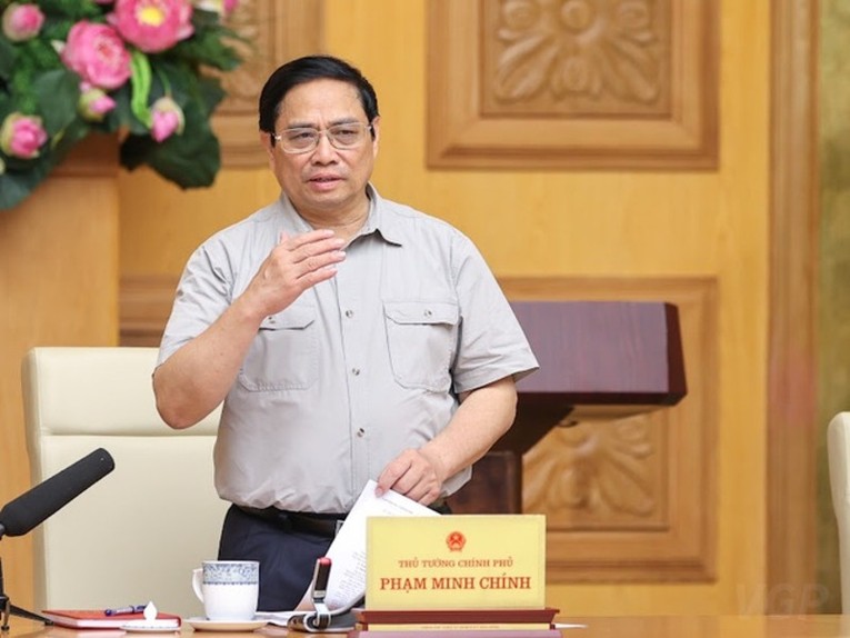 Phiên bản chính thức của 555Win Phạm Minh Ch&iacute;nh chỉ đạo tại buổi l&agrave;m việc.