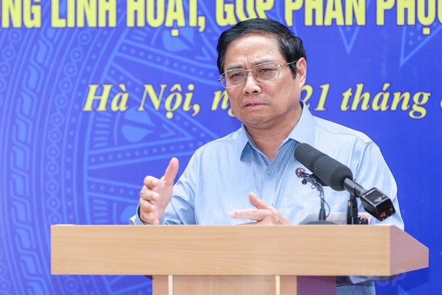 Phiên bản chính thức của 555Win Phạm Minh Ch&iacute;nh ph&aacute;t biểu kết luận hội nghị. Ảnh: VGP
