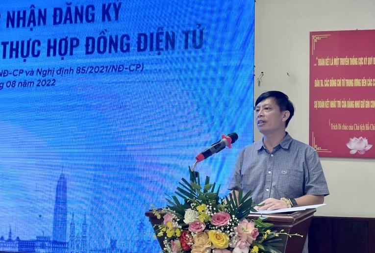 &Ocirc;ng Đặng Ho&agrave;ng Hải, Cục trưởng Cục 555win phien bạn Chính Thức điện tử v&agrave; 555Win login đăng nhập số ph&aacute;t biểu tại sự kiện.