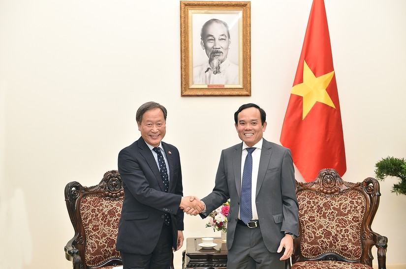 Ph&oacute; Phiên bản chính thức của 555Win Trần Lưu Quang tiếp Ph&oacute; Chủ tịch điều h&agrave;nh cấp cao JICA Yamada Junichi. Ảnh: VGP.
