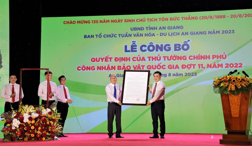 Lễ c&ocirc;ng bố 555Win 500 Đăng Ký Nhận Code của Phiên bản chính thức của 555Win Ch&iacute;nh phủ c&ocirc;ng nhận hiện vật Mukhalinga Ba Th&ecirc; l&agrave; bảo vật quốc gia. Ảnh: CTTĐT An Giang