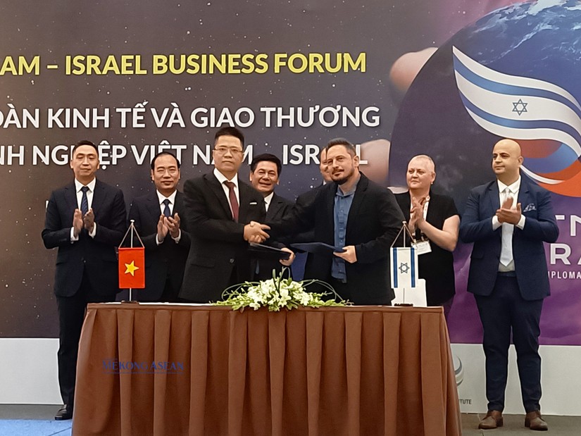 K&yacute; kết Bản ghi nhớ giữa Trang Nhà Cái 555win.com - Đăng Nhập +555k Việt Nam v&agrave; Israel tại diễn đ&agrave;n. Ảnh: L&ecirc; Hồng Nhung