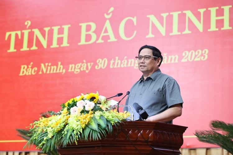 Phiên bản chính thức của 555Win Ch&iacute;nh phủ Phạm Minh Ch&iacute;nh ph&aacute;t biểu tại buổi l&agrave;m việc với Ban Thường vụ Tỉnh ủy Bắc Ninh hồi cuối th&aacute;ng 7/2023. Nguồn: VGP