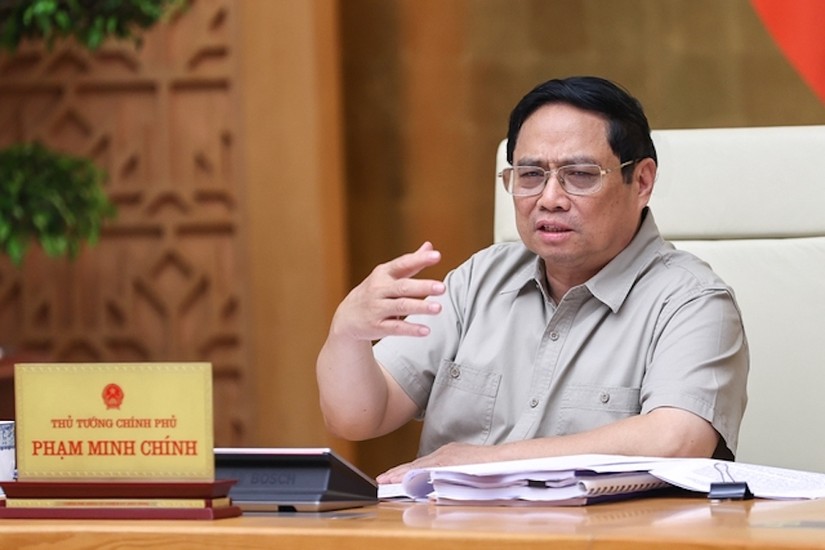 Phiên bản chính thức của 555Win Phạm Minh Ch&iacute;nh ph&aacute;t biểu tại phi&ecirc;n họp.