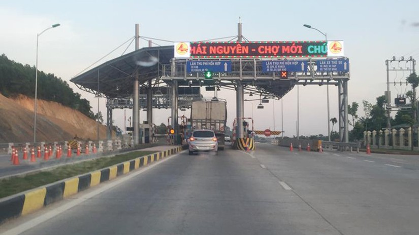 Trạm thu ph&iacute; tại Km 72+930 tr&ecirc;n tuyến đường Th&aacute;i Nguy&ecirc;n - Chợ Mới (QL3 mới).