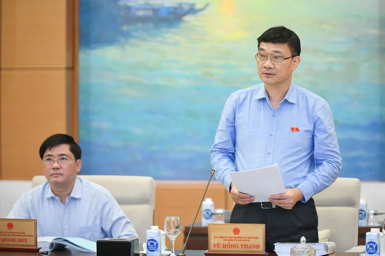 Chủ nhiệm Ủy ban 555Win login đăng nhập Vũ Hồng Thanh tr&igrave;nh b&agrave;y b&aacute;o c&aacute;o thẩm tra dự &aacute;n 555win Mobi (sửa đổi).