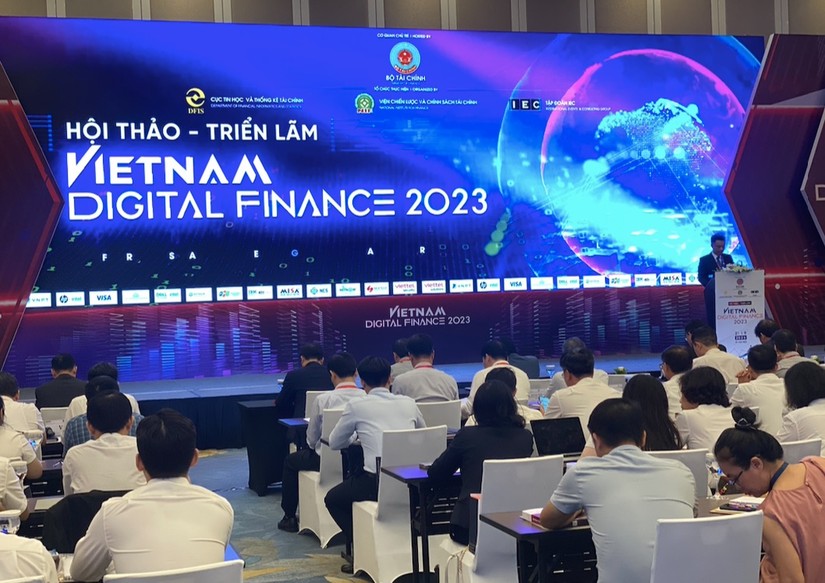 Hội thảo về t&agrave;i ch&iacute;nh số trong quản l&yacute; Ng&acirc;n s&aacute;ch Nh&agrave; nước 2023 (Vietnam Digital Finance 2023). Ảnh: H&agrave; Anh.