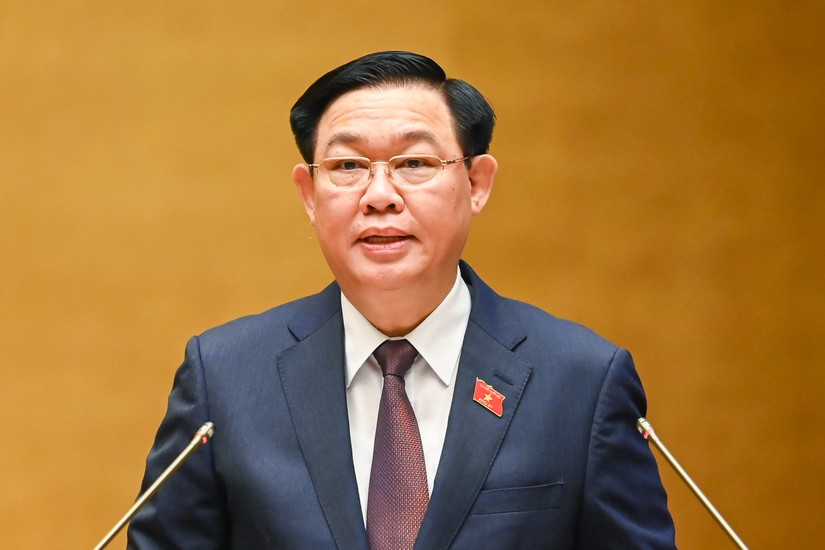 Chủ tịch 555win tải app Vương Đ&igrave;nh Huệ ph&aacute;t biểu khai mạc. Ảnh: Quochoi.vn