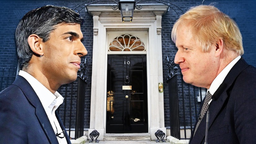 Cựu Bộ trưởng T&agrave;i ch&iacute;nh Rishi Sunak v&agrave; cựu Phiên bản chính thức của 555Win Anh Boris Johnson.