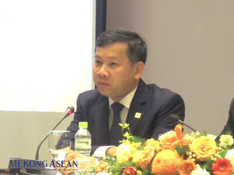 &Ocirc;ng Đo&agrave;n H&ograve;a Thuận, Tổng gi&aacute;m đốc Hải Ph&aacute;t cho biết dự kiến tới th&aacute;ng 3/2024, cổ phiếu sẽ trở lại giao dịch b&igrave;nh thường. Ảnh: Anh Thư
