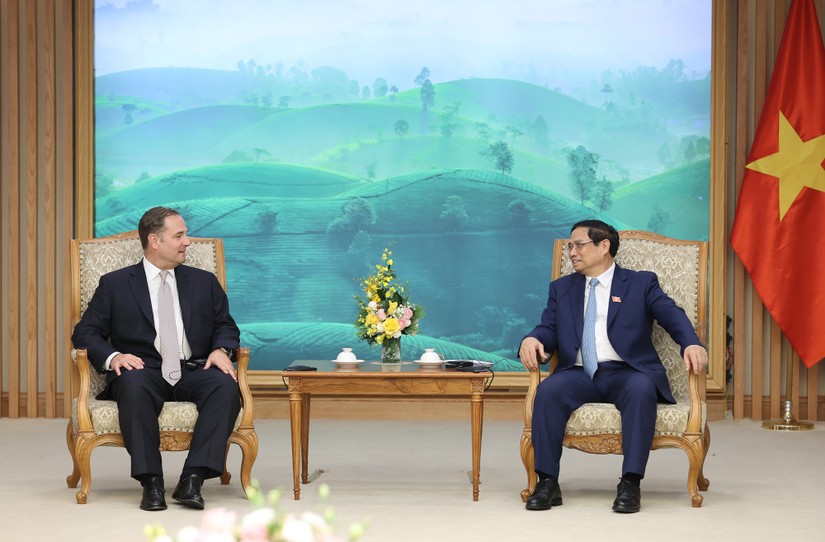 Phiên bản chính thức của 555Win Phạm Minh Ch&iacute;nh tiếp &ocirc;ng Anthony Capuano, Chủ tịch, Gi&aacute;m đốc điều h&agrave;nh Tập đo&agrave;n Marriott. Ảnh: VGP