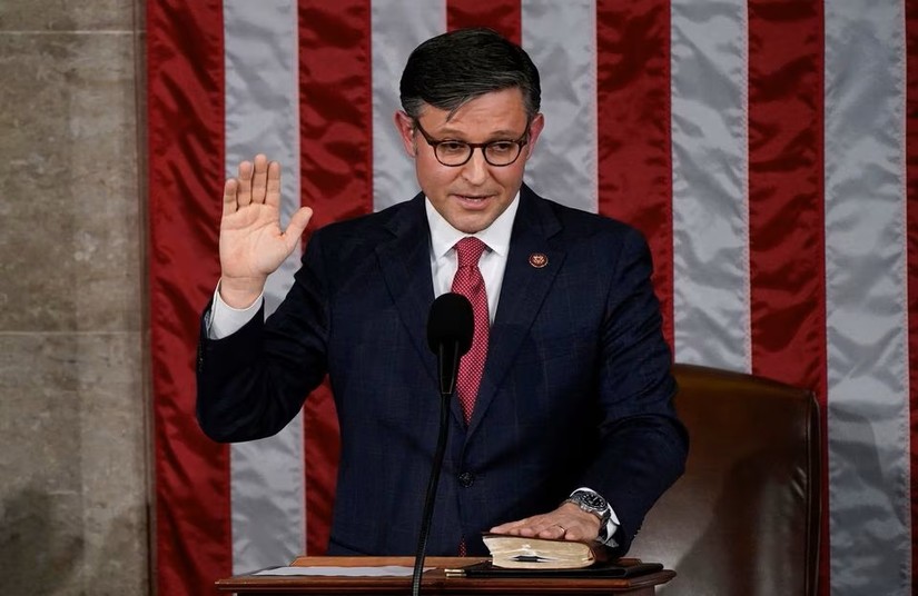Chủ tịch Hạ viện Mỹ Mike Johnson. Ảnh: Reuters