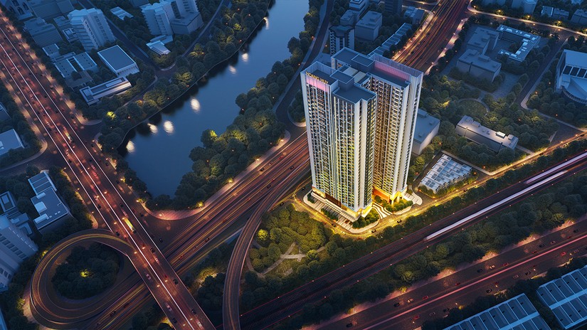 Dự &aacute;n t&ograve;a nh&agrave; hỗn hợp Hoang Huy Sở Dầu cao 37 tầng với tổng vốn đầu tư gần 1.500 tỷ đồng, bao gồm 821 căn hộ, chung cư cao cấp, 2 tầng 555win phien bạn Chính Thức dịch vụ v&agrave; 16 căn liền kề. Ảnh: TCH