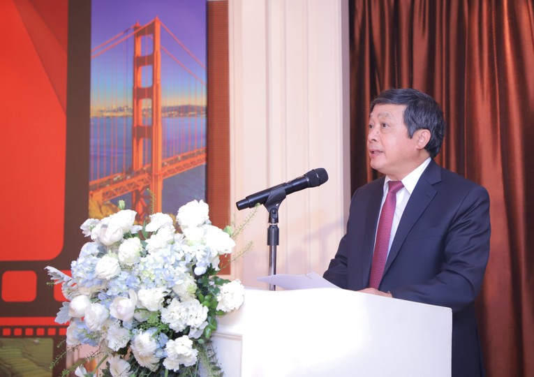 Thứ trưởng Văn h&oacute;a, Thể thao v&agrave; Du lịch Đo&agrave;n Văn Việt ph&aacute;t biểu tại buổi lễ k&yacute; kết Bi&ecirc;n bản ghi nhớ.