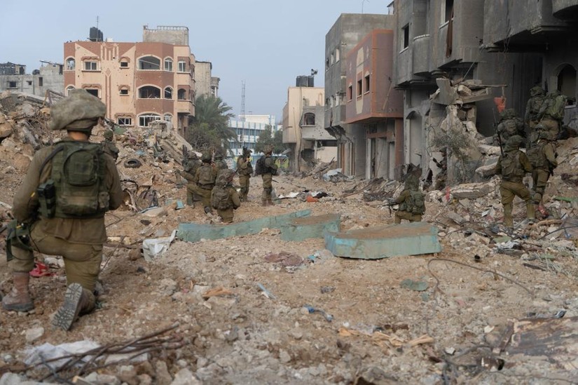 Lực lượng bộ binh của IDF hoạt động ở ph&iacute;a bắc Dải Gaza, ng&agrave;y 7/11. Ảnh: IDF