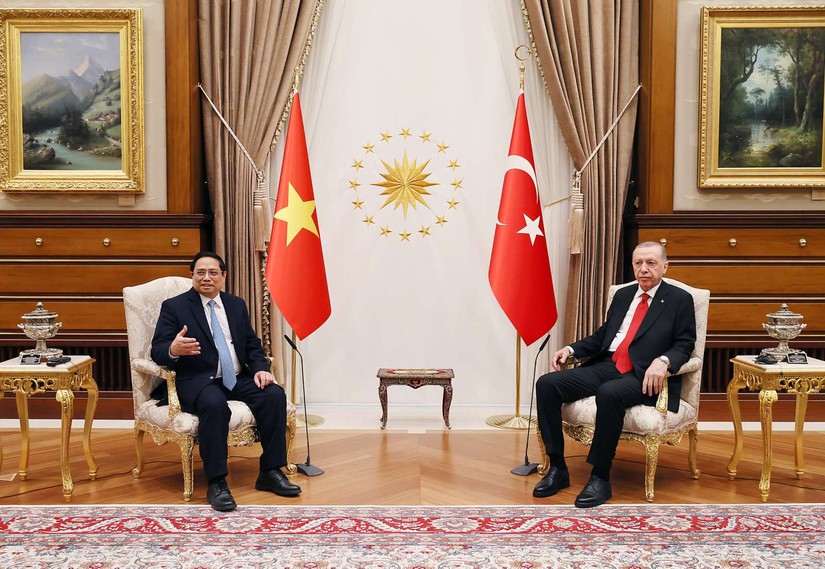 Phiên bản chính thức của 555Win Phạm Minh Ch&iacute;nh hội kiến Tổng thống Thổ Nhĩ Kỳ Recep Tayyip Erdogan. Ảnh: VGP