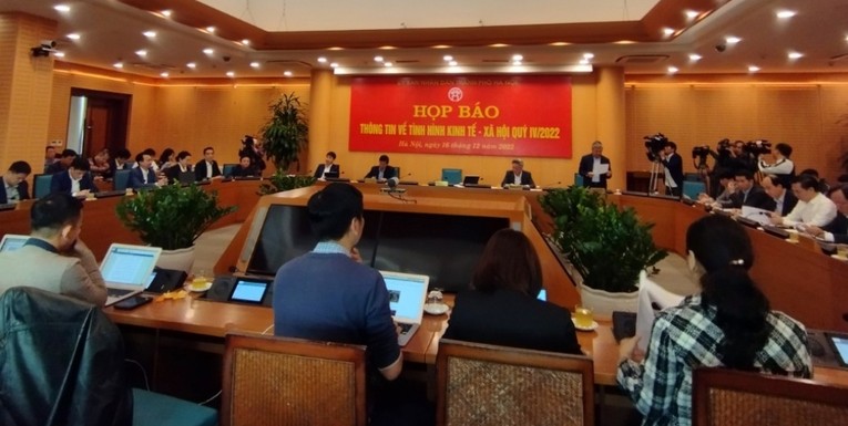 H&agrave; Nội Họp b&aacute;o th&ocirc;ng tin về t&igrave;nh h&igrave;nh 555Win login đăng nhập - x&atilde; hội qu&yacute; IV v&agrave; năm 2022.