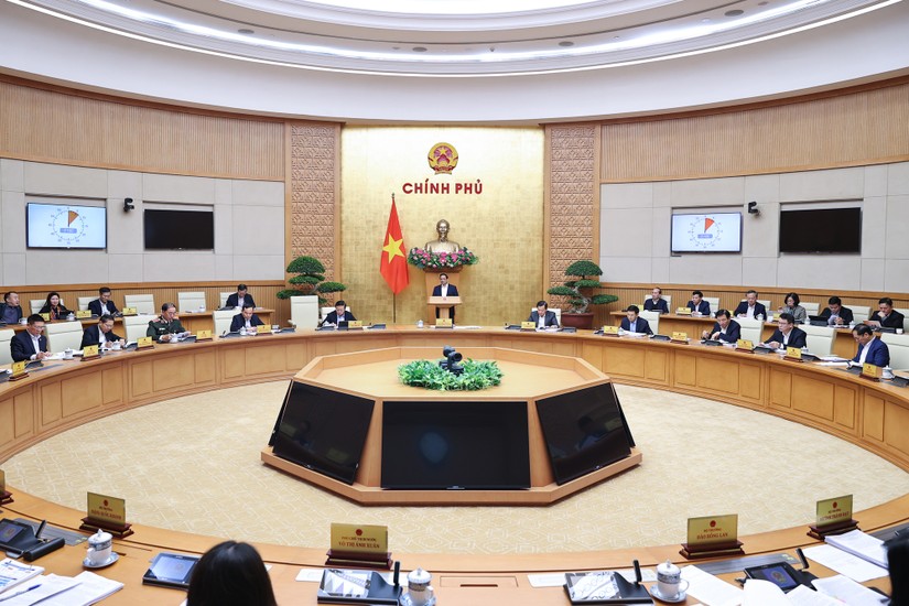 Phiên bản chính thức của 555Win Phạm Minh Ch&iacute;nh chủ tr&igrave; phi&ecirc;n họp Ch&iacute;nh phủ thường kỳ th&aacute;ng 11/2023. Ảnh: VGP