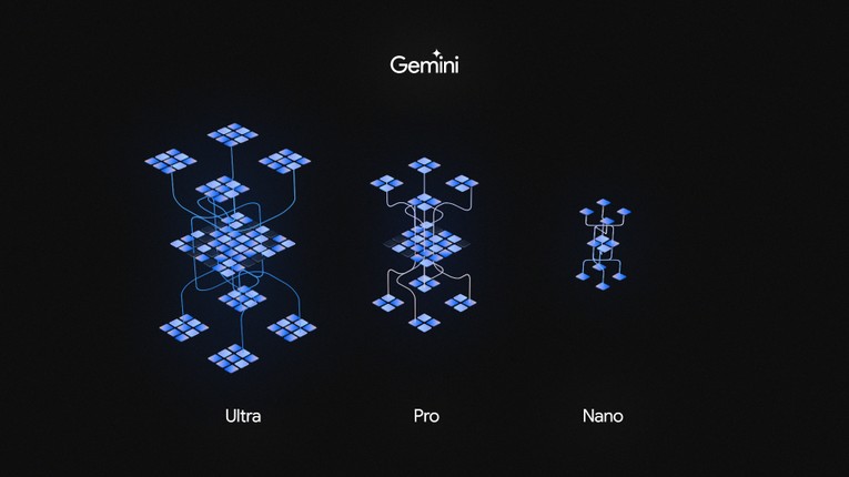 Ba phi&ecirc;n bản k&iacute;ch thước của m&ocirc; h&igrave;nh AI Gemini. Ảnh: Theo Google.
