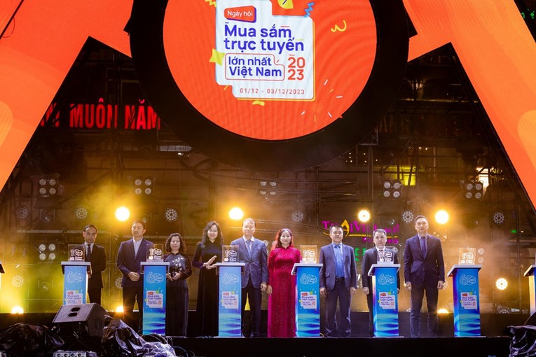 Khai mạc Ng&agrave;y mua sắm trực tuyến Online Friday 2023. Ảnh: Bộ C&ocirc;ng Thương