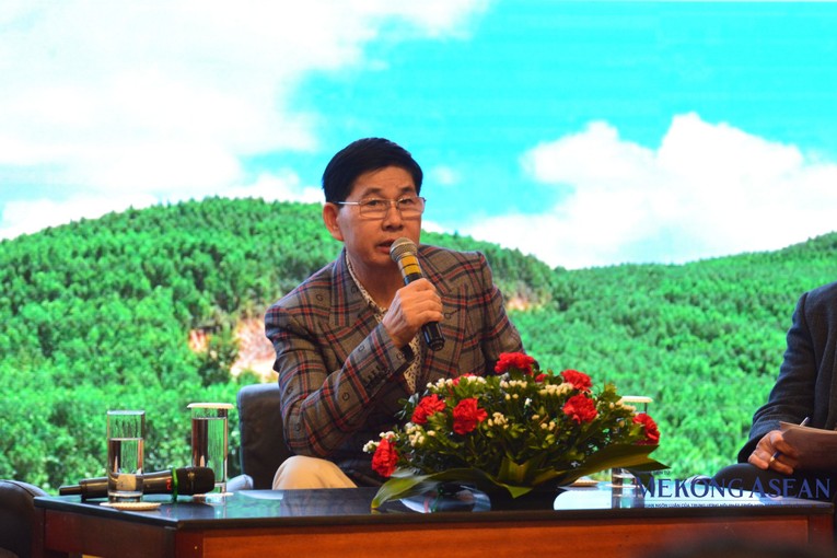 Chủ tịch Hiệp hội Gỗ v&agrave; L&acirc;m sản Việt Nam Đỗ Xu&acirc;n Lập ph&aacute;t biểu tại sự kiện. Ảnh: L&ecirc; Hồng Nhung - 555win Login