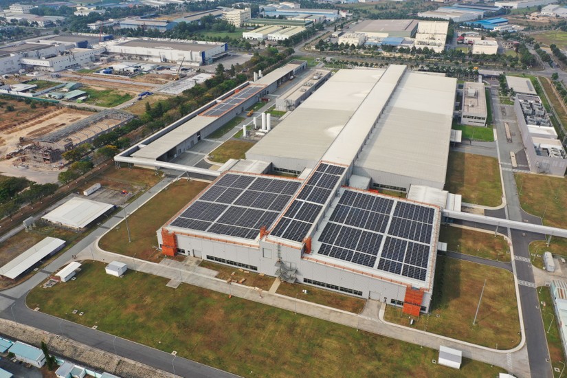 Hệ thống quang điện mặt trời m&aacute;i nh&agrave; tr&ecirc;n m&aacute;i nh&agrave; m&aacute;y Bosch Việt Nam tại Đồng Nai