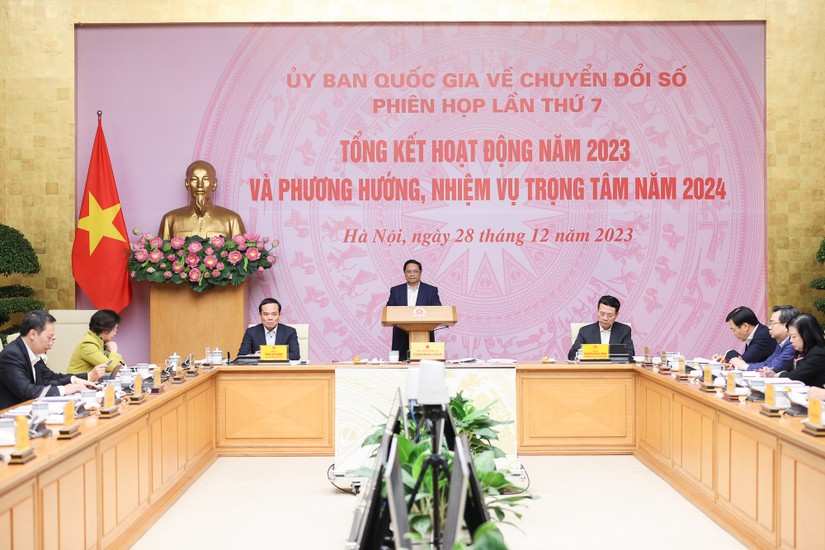 Phiên bản chính thức của 555Win Ch&iacute;nh phủ Phạm Minh Ch&iacute;nh chủ tr&igrave; phi&ecirc;n họp của Ủy ban Quốc gia về chuyển đổi số. Ảnh: VGP.